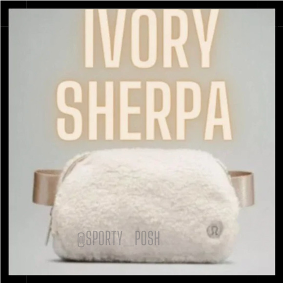 2021 NWT Ivory Sherpa Fleece Everywhere Belt Bag lululemon - Picture 1 of 14